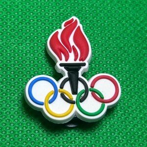 🌼 (5/$10 or 10/$15) NEW “Olympics” Croc Charm Collection Rings with Flame